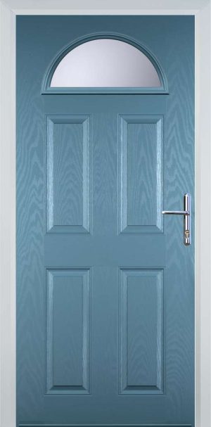 Door Stop 4 Panel 1 Arch (D) Traditional Door - Pastle Blue