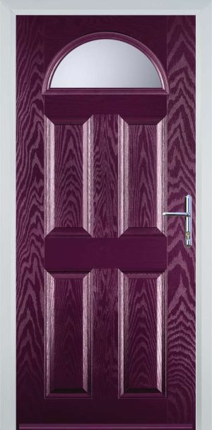 Door Stop 4 Panel 1 Arch (D) Traditional Door - Purple Violet