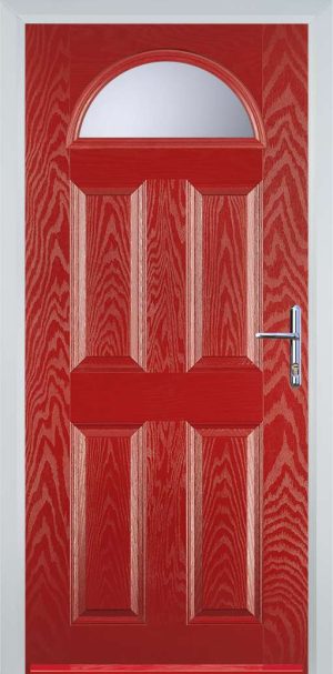 Door Stop 4 Panel 1 Arch (D) Traditional Door - Red