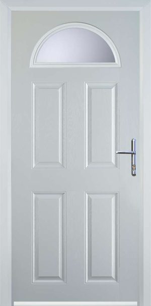 Door Stop 4 Panel 1 Arch (D) Traditional Door - White