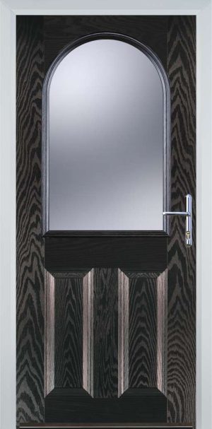 Door Stop 4 Panel 1 Arch (E) Traditional Door - Black Brown
