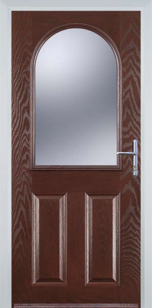 Door Stop 4 Panel 1 Arch (E) Traditional Door - Dark Wood