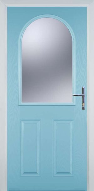 Door Stop 4 Panel 1 Arch (E) Traditional Door - Duck Egg blue