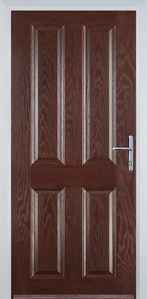 Door Stop 4 Panel (Q) Traditional Door - Dark Wood