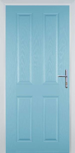 Door Stop 4 Panel (Q) Traditional Door - Duck Egg blue