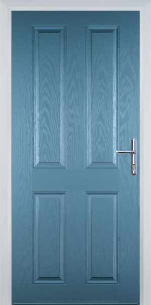 Door Stop 4 Panel (Q) Traditional Door - Pastle Blue