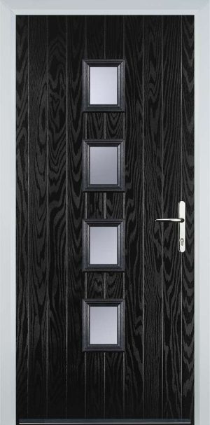 Door Stop 5 Sqaure (W) Contemporary - Black