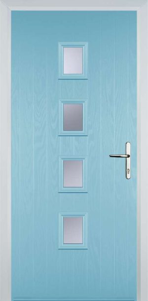 Door Stop 15 Sqaure (W) Contemporary - Duck Egg blue