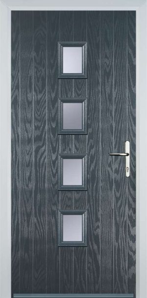Door Stop 13 Sqaure (W) Contemporary - Grey