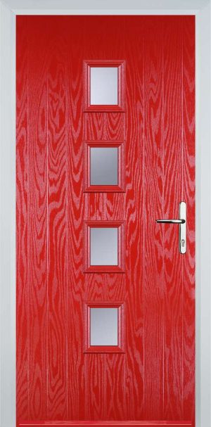 Door Stop 16 Sqaure (W) Contemporary - Poppy Red