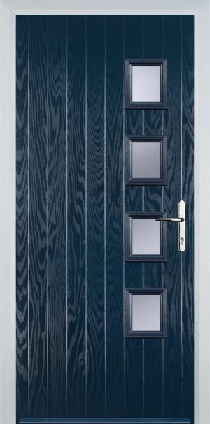 Door Stop 4 Square (W4) Contemporary - Blue