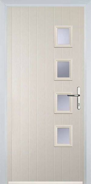 Door Stop 4 Square (W4) Contemporary - Cream