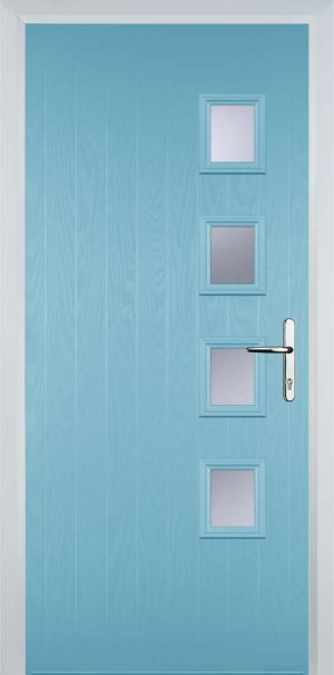 Door Stop 4 Square (W4) Contemporary - Duck Egg blue