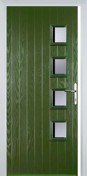 Door Stop 4 Square (W4) Contemporary - Fern Green