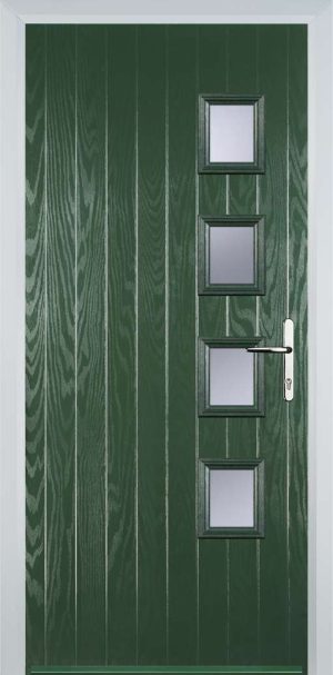 Door Stop 4 Square (W4) Contemporary - Green