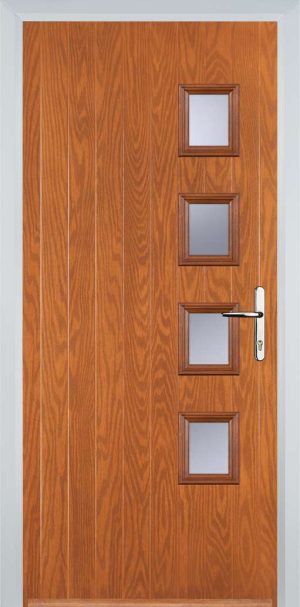 Door Stop 4 Square (W4) Contemporary - Oak