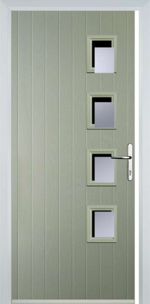 Door Stop 4 Square (W4) Contemporary - Pebble Grey