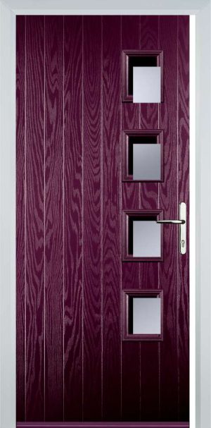 Door Stop 4 Square (W4) Contemporary - Purple Violet