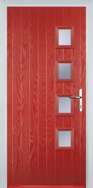 Door Stop 4 Square (W4) Contemporary - Red