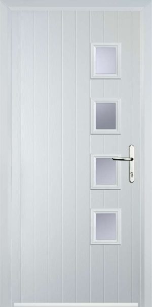 Door Stop 4 Square (W4) Contemporary - White