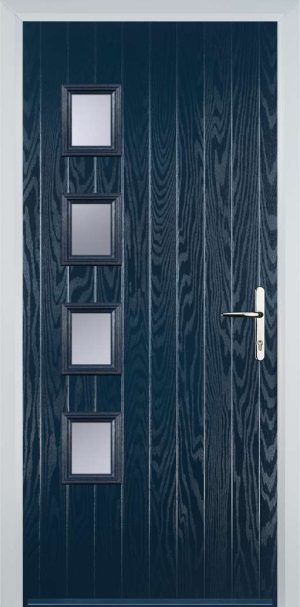 Door Stop 4 Square (W4H) Contemporary - Blue
