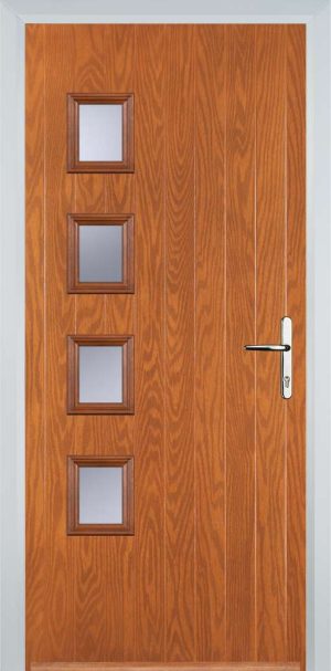 Door Stop 4 Square (W4H) Contemporary - Oak
