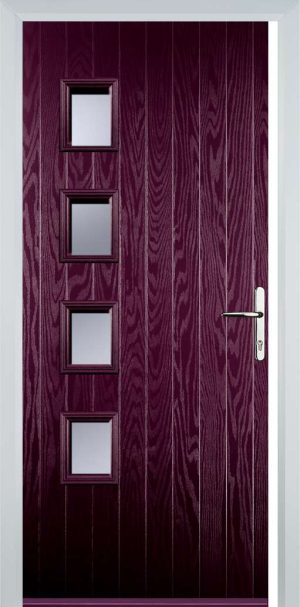 Door Stop 4 Square (W4H) Contemporary - Purple Violet