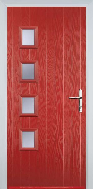 Door Stop 4 Square (W4H) Contemporary - Red