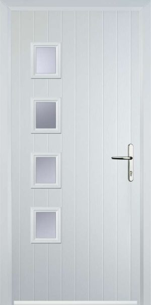 Door Stop 4 Square (W4H) Contemporary - White