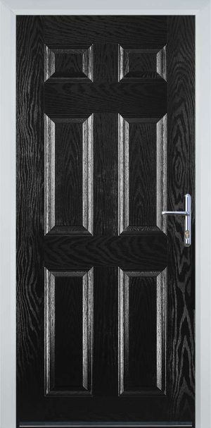 Door Stop 6 Panel (H) Traditional Door - Black