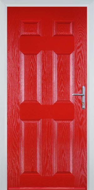 Door Stop 6 Panel (H) Traditional Door - Poppy Red