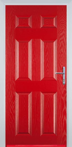 Door Stop 6 Panel (H) Traditional Door - Red