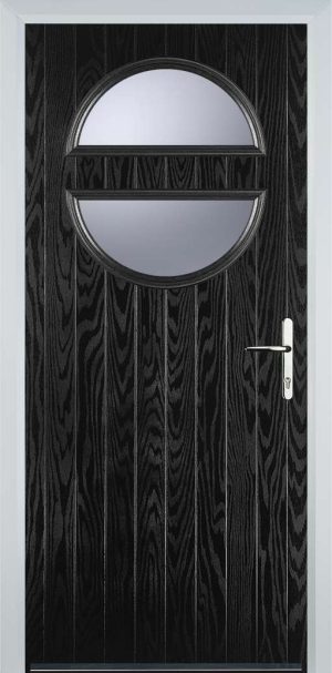 Door Stop Circle (X) Contemporary - Black