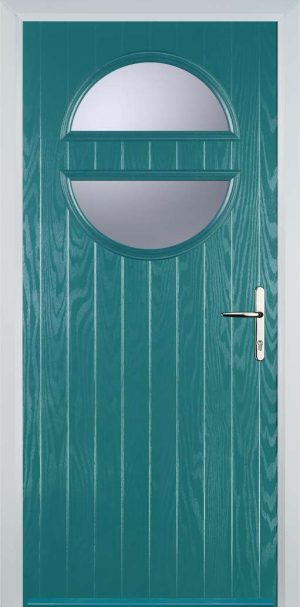 Door Stop Circle (X) Contemporary - Turquoise blue