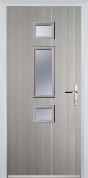 Door Stop Mid 3 Square (S) Contemporary - Agate Gry