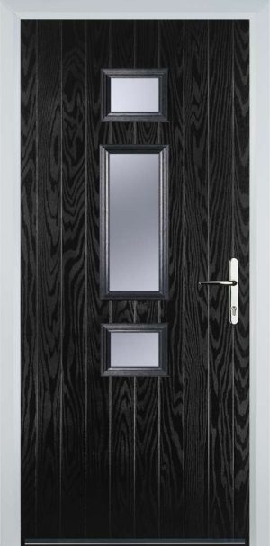 Door Stop Mid 3 Square (S) Contemporary - Black