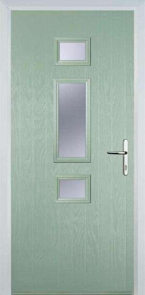 Door Stop Mid 3 Square (S) Contemporary - Chartwell Green