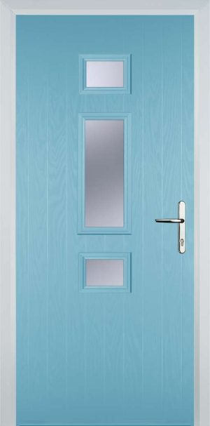 Door Stop Mid 3 Square (S) Contemporary - Duck Egg blue