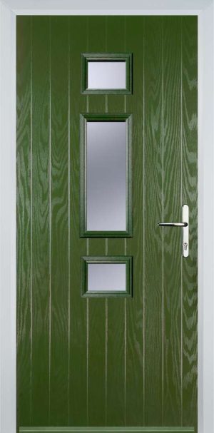 Door Stop Mid 3 Square (S) Contemporary - Fern Green