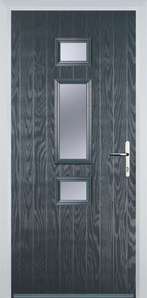 Door Stop Mid 3 Square (S) Contemporary - Grey