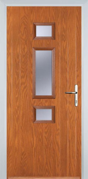 Door Stop Mid 3 Square (S) Contemporary - Oak