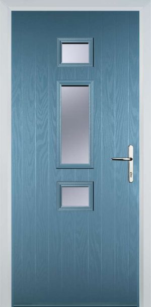 Door Stop Mid 3 Square (S) Contemporary - Pastle Blue