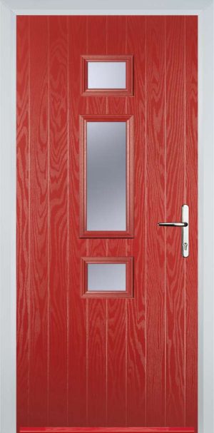 Door Stop Mid 3 Square (S) Contemporary - Red