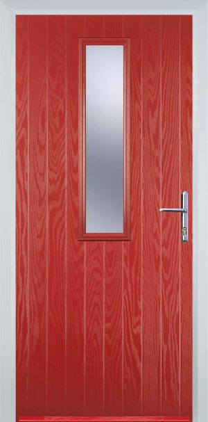 Door Stop Mid Square (57) Contemporary - Red