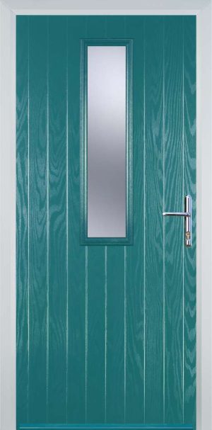 Door Stop Mid Square (57) Contemporary - Turquoise blue