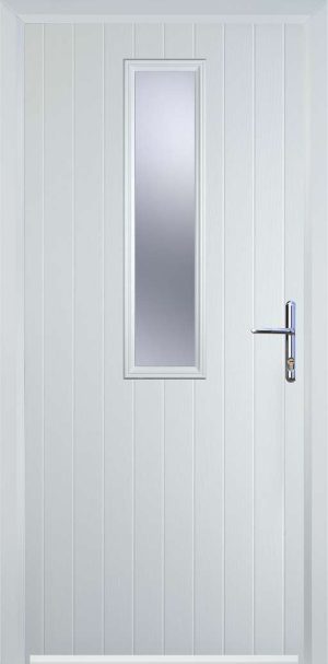 Door Stop Mid Square (57) Contemporary - White