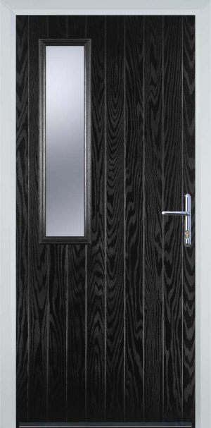 Door Stop Mid Square (58) Contemporary - Black