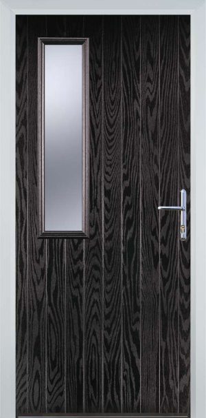 Door Stop Mid Square (58) Contemporary - Black Brown