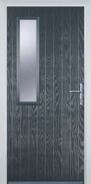 Door Stop Mid Square (58) Contemporary - Grey
