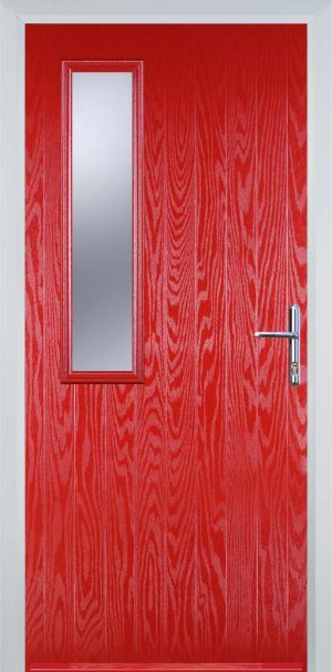 Door Stop Mid Square (58) Contemporary - Poppy Red
